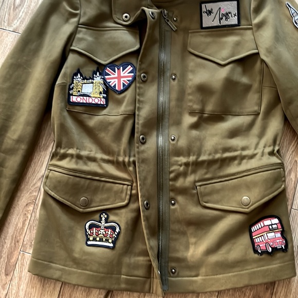 🔥twiggy LONDON- Military Style Patch Jacket- ADORABLE 🔥 - Picture 5 of 15